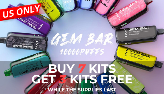 GEM BAR GB10000 Disposable 5% | BUY 7 GET 3 FREE | WHILE THE SUPPLIES LAST