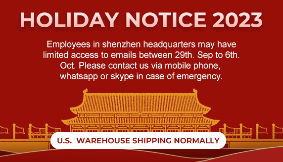 HOLIDAY NOTICE 2023 | CHINA NATIONAL HOLIDAY | 29TH. SEP To 6Th. OCT
